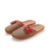 Summer Woven Bamboo Women's Linen Slippers