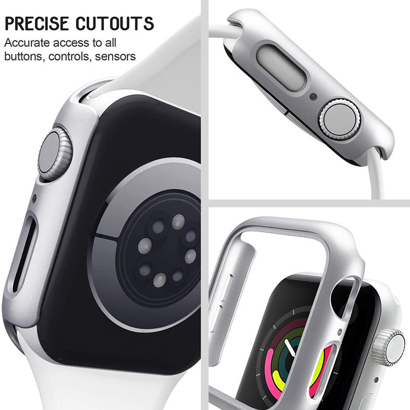 Матовый чехол для Apple Watch 38 мм, 42 мм, 40 мм, 44 мм, жесткий ПК-бампер, защитная рамка для iWatch SE 6 5 4 3 2 1