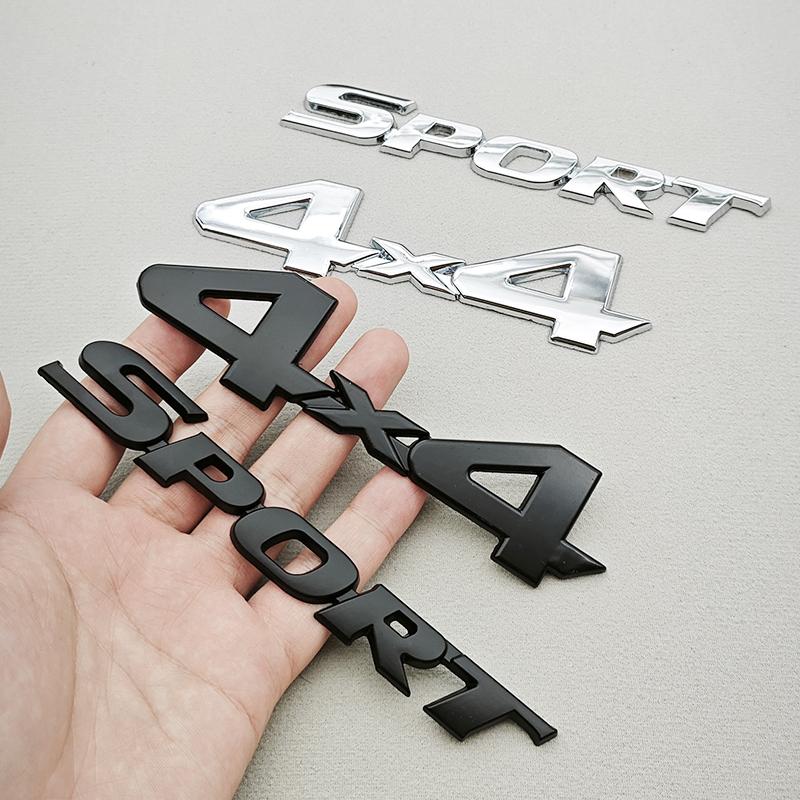 3D Metal Car Rear Bumper Trunk Logo 4X4 Sport Emblem Sticker For JEEP Toyota Land Cruiser 4Runner Tacoma Tundra Hilux Fortuner AD2