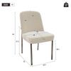 Dining Chairs Set of 2, with Thickened Seat Cushions and Metal Legs, in Modern Minimalist Style, Frame made of Galvanized Silver, Velvet, Beige