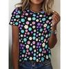 Women's 3D Printed Summer Women's Top Women's T-shirt Short Sleeved Fresh and Sweet T-shirt