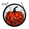 Old School Horror Room Decor Retro Halloween Pendant, Ghost/Bat/Spider Web/Pumpkin Head Print, Door Handle Welcome Sign Vintage Acrylic Hanging