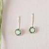 Green Amethyst Gemstone 925 Sterling Silver Jewelry Handmade Hook Earrings 0.92" EE-174-14