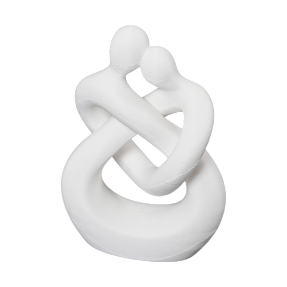 Abstract Design 3D Printed Figure Romantic Couple Embracing Sculpture Home Decoration