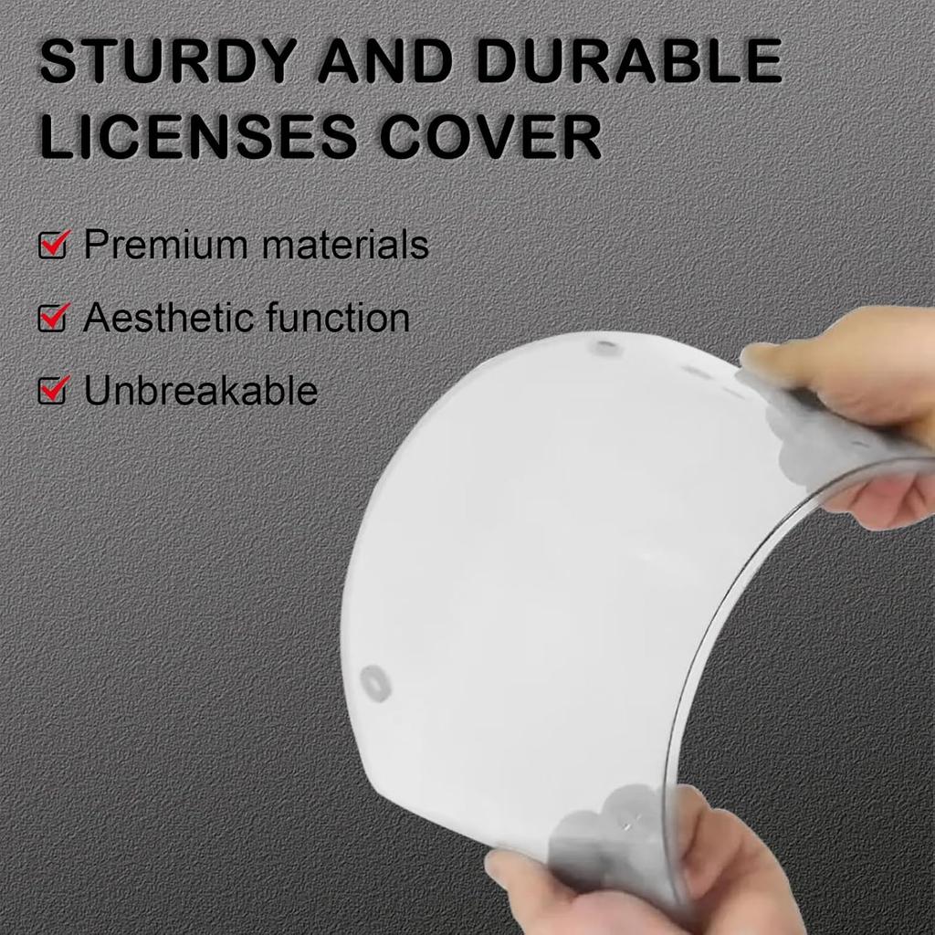 Wanheart Clear Framed Bubble License Plate Cover Set – 2-Pack Curved ABS Lens For 12×6 US Plates, Scratch & Weather Resistant Protection With