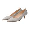 Pumps Pointed Toe Middle Heel Pumps F41130 Light Gray Cm [Fabiorsconi] Women's 22.5