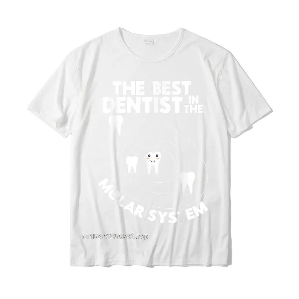 Best In The Molar System Design - Funny Tooth Pun T-Shirt Normal Top T-Shirts Classic Tops Tees Cotton Mens Classic