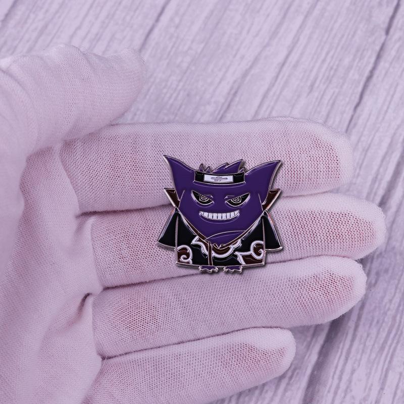 Anime Gengar Naruto Enamel Pin Lapel Pins for Backpacks Badges Cartoon Brooch for Clothes Jewelry Gifts for Friends
