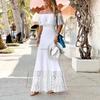 Women's Summer One Neck Patchwork Lace Casual Dresses