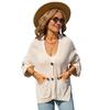 Women Oversized Button Down Cardigan Knitted Long Sleeve Open Front Sweater