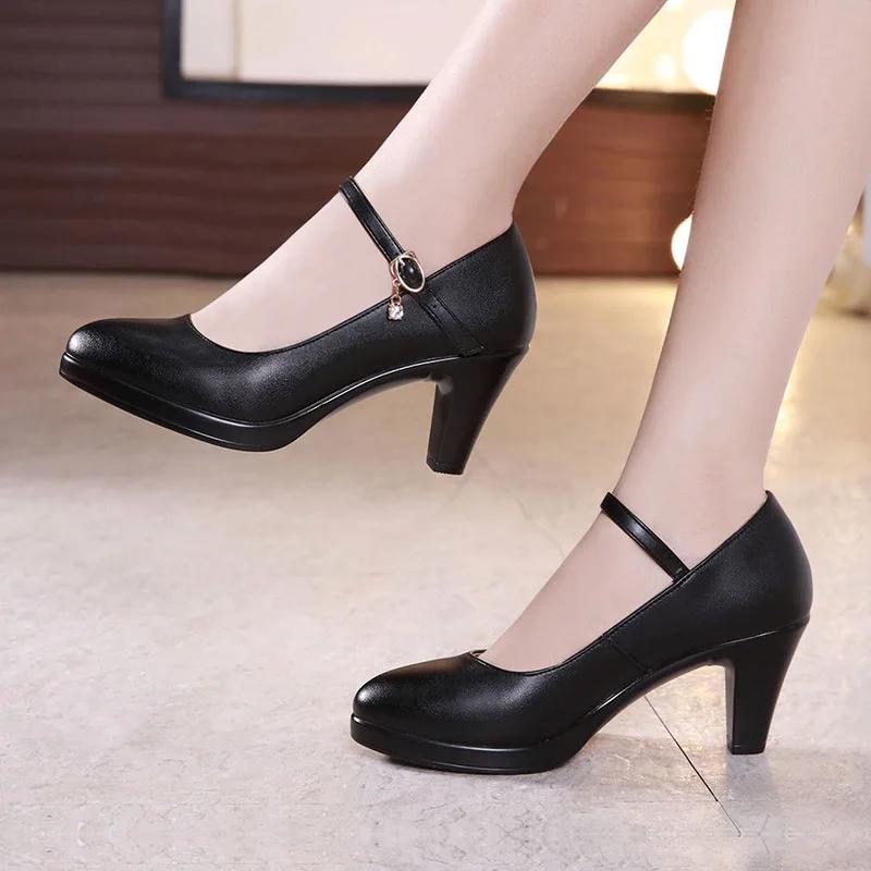 Маленький размер 32-43 Элегантные туфли-лодочки красного и белого цвета для свадьбы, туфли на платформе для женщин 2025, туфли на высоком блочном каблуке для модели, для вечеринки