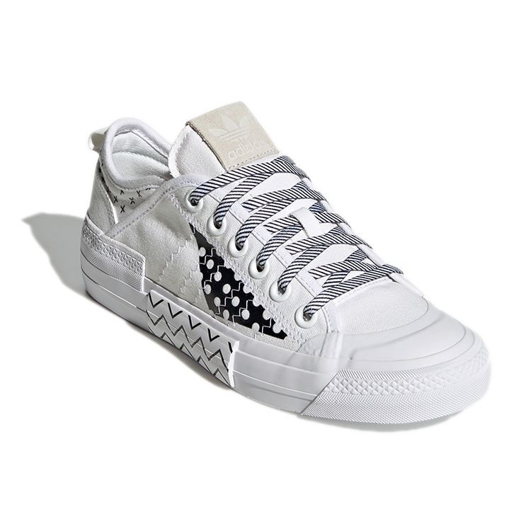 Adidas Оригинальные Nizza с многослойной подошвой Удобные Повседневные Дышащие Низкие Кеды для Скейтбординга Женские Кроссовки Белые Черные GW5821