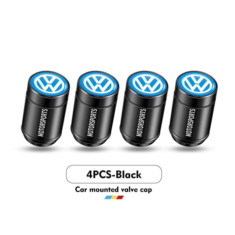 2026 Hot Valve Stems Caps 4pcs Car Wheel Tire Valve Caps Air Stem Covers Auto Parts For Volkswagen VW Scirocco Passat Polo B5 B6 B7 CC Ti
