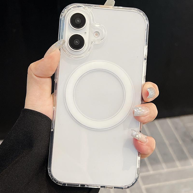Магнитный прозрачный акриловый чехол для iPhone 17 Pro Max