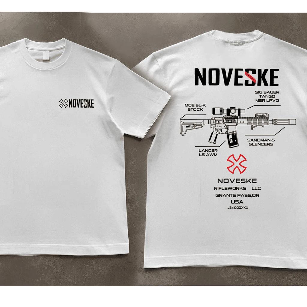 Смешная футболка Noveske для мужчин, модная летняя одежда, уличная мода, 100% хлопок, свободный топ, дышащая футболка