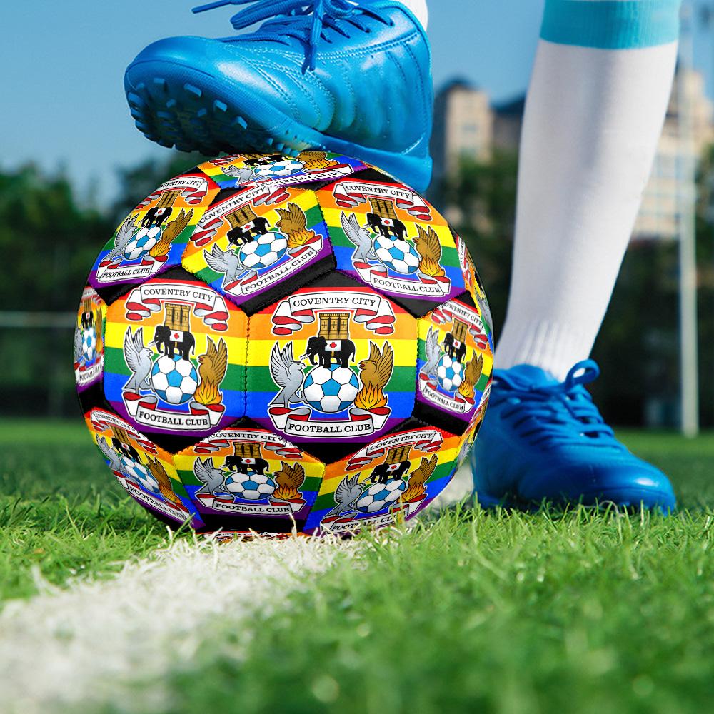 Coven-try Football Club Crest Printed Size 5 Soccer Balls, High-Quality, Anti-Slip, Protective Football, A Unique Gift , Birthdays, Christmas Gifts