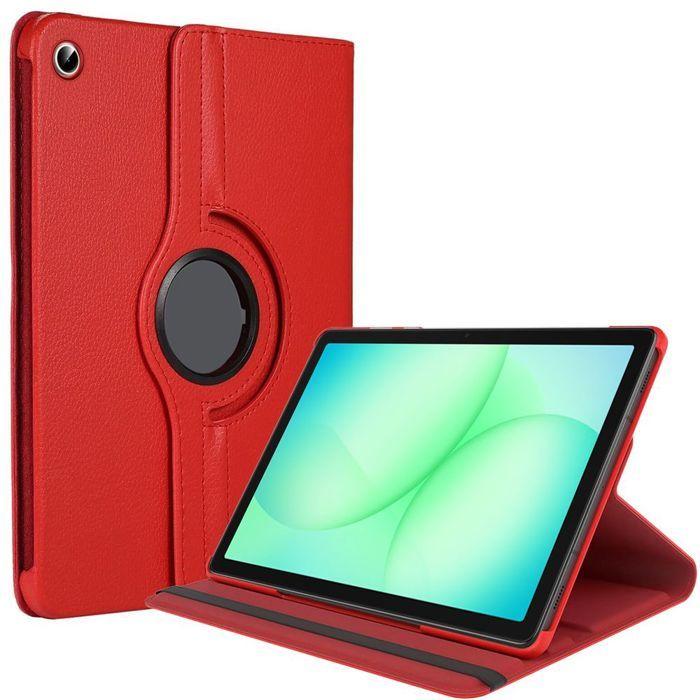 Coque - BOOLING - pour Samsung Galaxy Tab A11 Plus / A9 Plus - Protection Etui Rotatif - Rouge