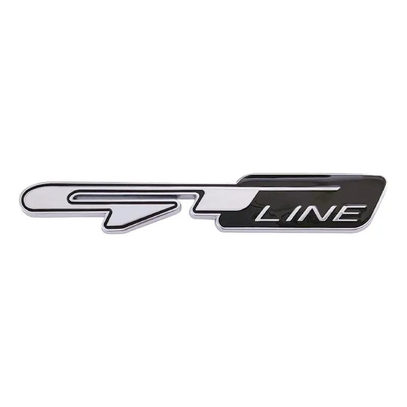 AANA1 3D Metal GT Line Letter Car Rear Trunk Emblem Badge Sticker Styling Accessories For Kia Sportage Picanto RIO Stonic K5 Proceed