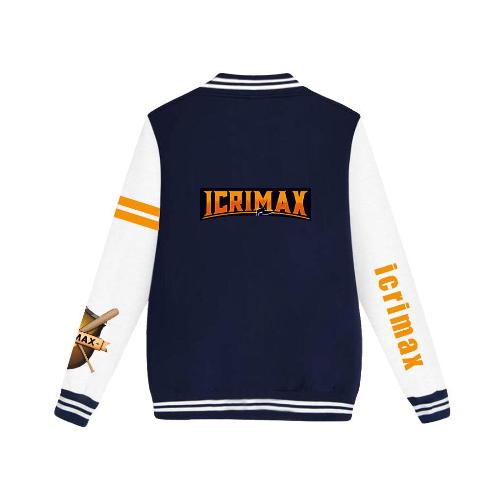 Новинки Унисекс Мода Icrimax С принтом Бейсбольная толстовка Женская Мужская Наружная Спортивная куртка