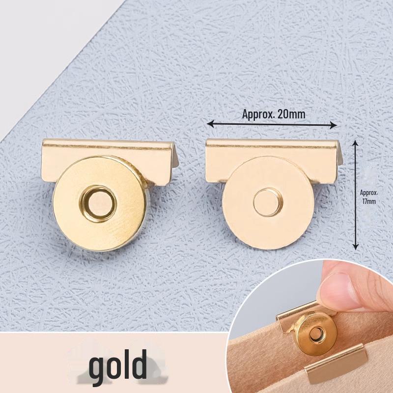 Прочная магнитная металлическая пряжка для сумок: Фиксация без шитья, совместимость с кожей и тканью, скрытая магнитная кнопка