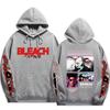 BLEACH Какураку Сюнсуй Банкай Худи BLEACH Принты и Спина Коллаж из Фотографий Какураку Сюнсуй с Банкаем и Катен Кёкоцу Текст Оверсайз Аниме Фан Пуловер