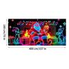 Santa Garage Door Cover Christmas 13x6ft UV Fluorescent Holiday Decoration Garage Door Holiday Background for Homeowners Party