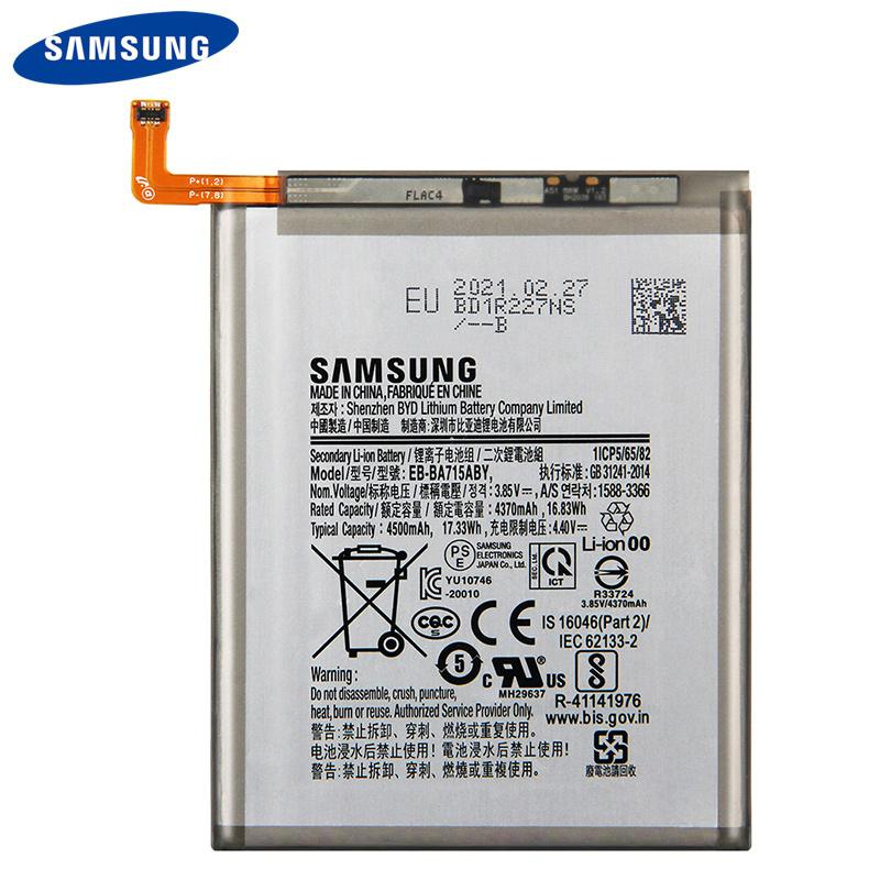 Samsung Оригинальный запасной аккумулятор EB-BA715ABY для телефона Samsung Galaxy A71 SM-A7160, 4500 мАч
