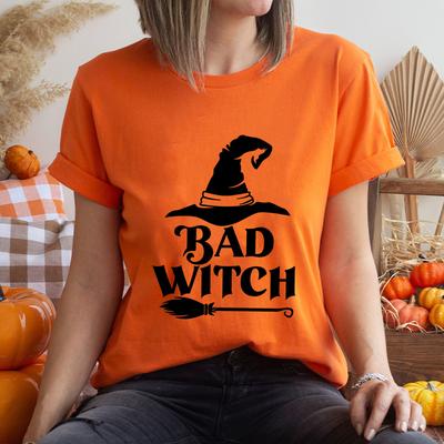 Женские футболки Witch Crew Футболки на Хэллоуин Жуткие футболки С круглым вырезом С коротким рукавом Одежда Веселая вечеринка на Хэллоуин Унисекс Одежда