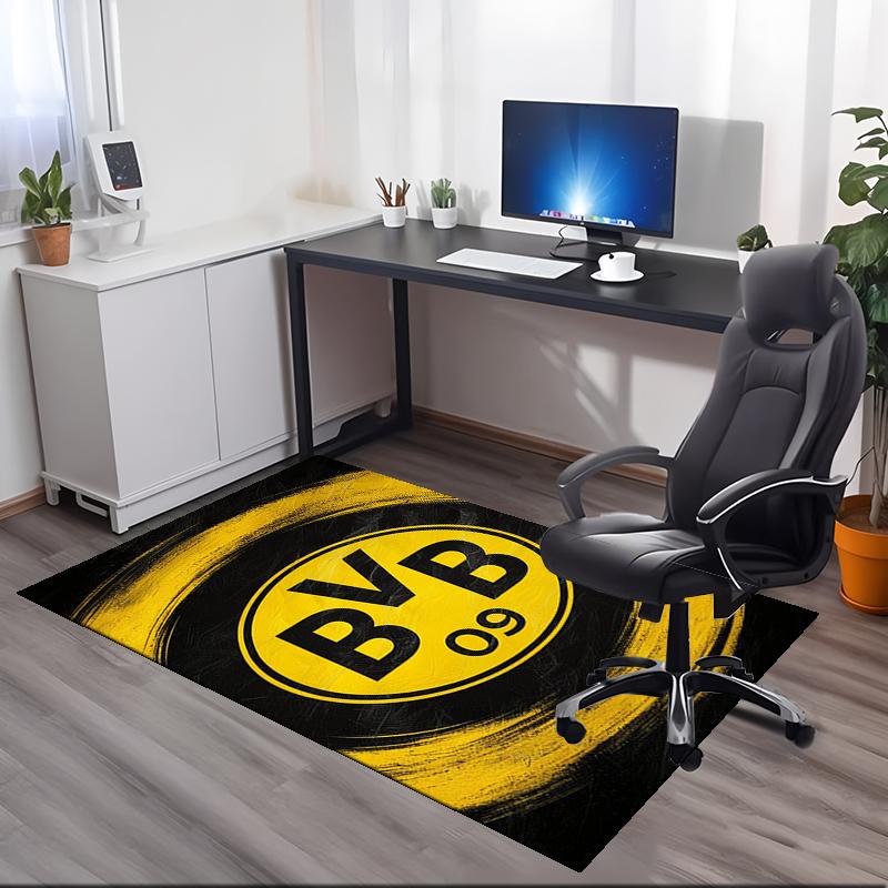 Borussia Dortmund Printed Carpet, for Office Chair Living Room Bedroom Kitchen Room Decor Gifts.