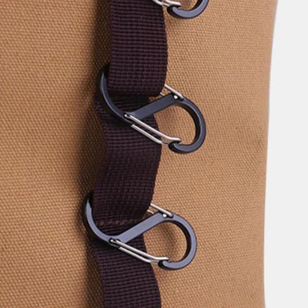 Сумка для хранения кемпингового фонаря Холщовая Большая вместимость Сумка для уличной кемпинговой лампы со съемным плечевым ремнем Маленькая квадратная