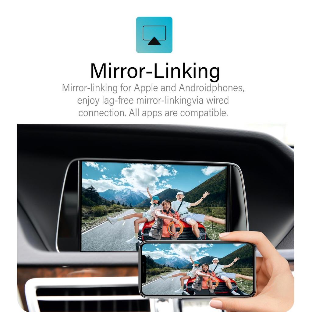 Sinairyu Беспроводной CarPlay Android Auto Mirror-Link совместим с Mercedes Benz E-Class W212 C207 с NTG 4.5/4.7