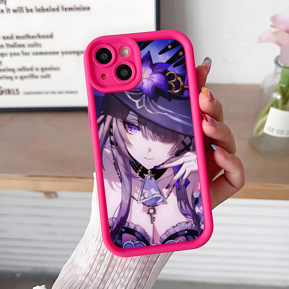 HSR Herta Утолщенный чехол из ТПУ для мобильного телефона iPhone 17 16 15 14 13 12 11 Air Pro Max Plus Цветная крышка