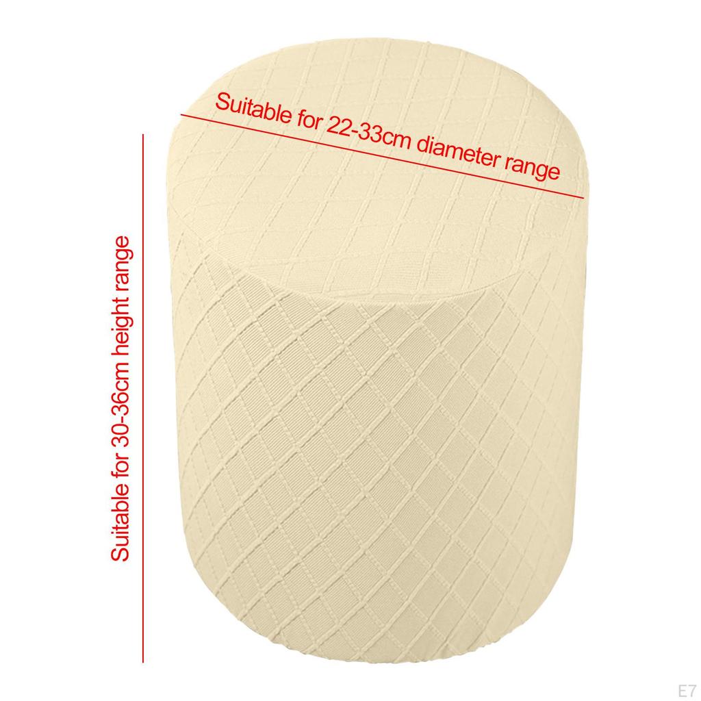 Круглые эластичные чехлы для пуфиков. Подставка для ног. Чехлы для диванов. Чехлы на табуреты для ног. Белые.