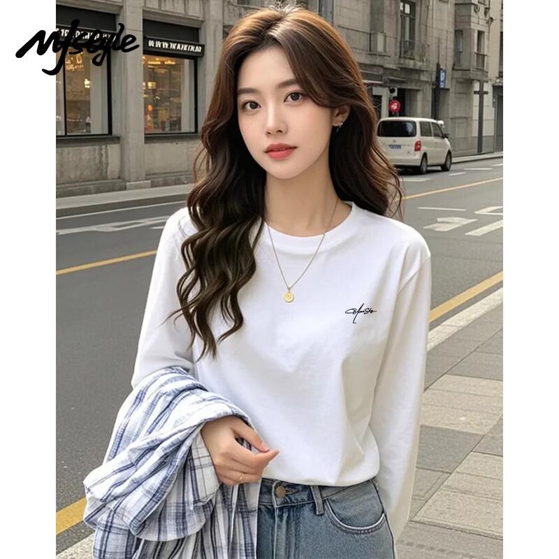 Женская футболка с длинным рукавом MJ STYLE из чистого хлопка