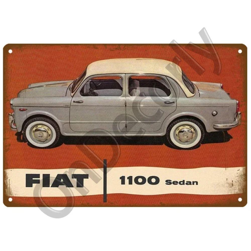 Металлическая вывеска для гаража FIAT, Настенный декор с логотипом автобренда 20x30см