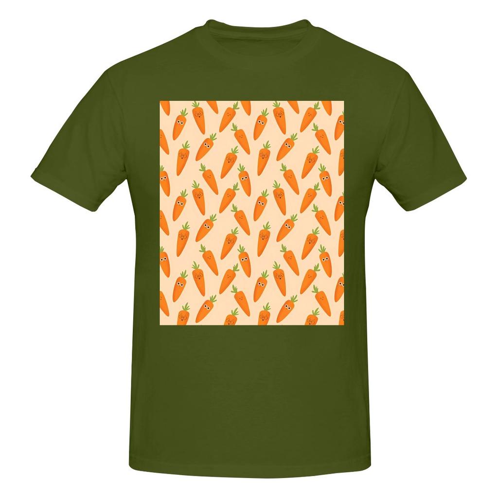 Funny Happy Carrots Unisexs Printed Tshirt Unisex T Shirtharajuku