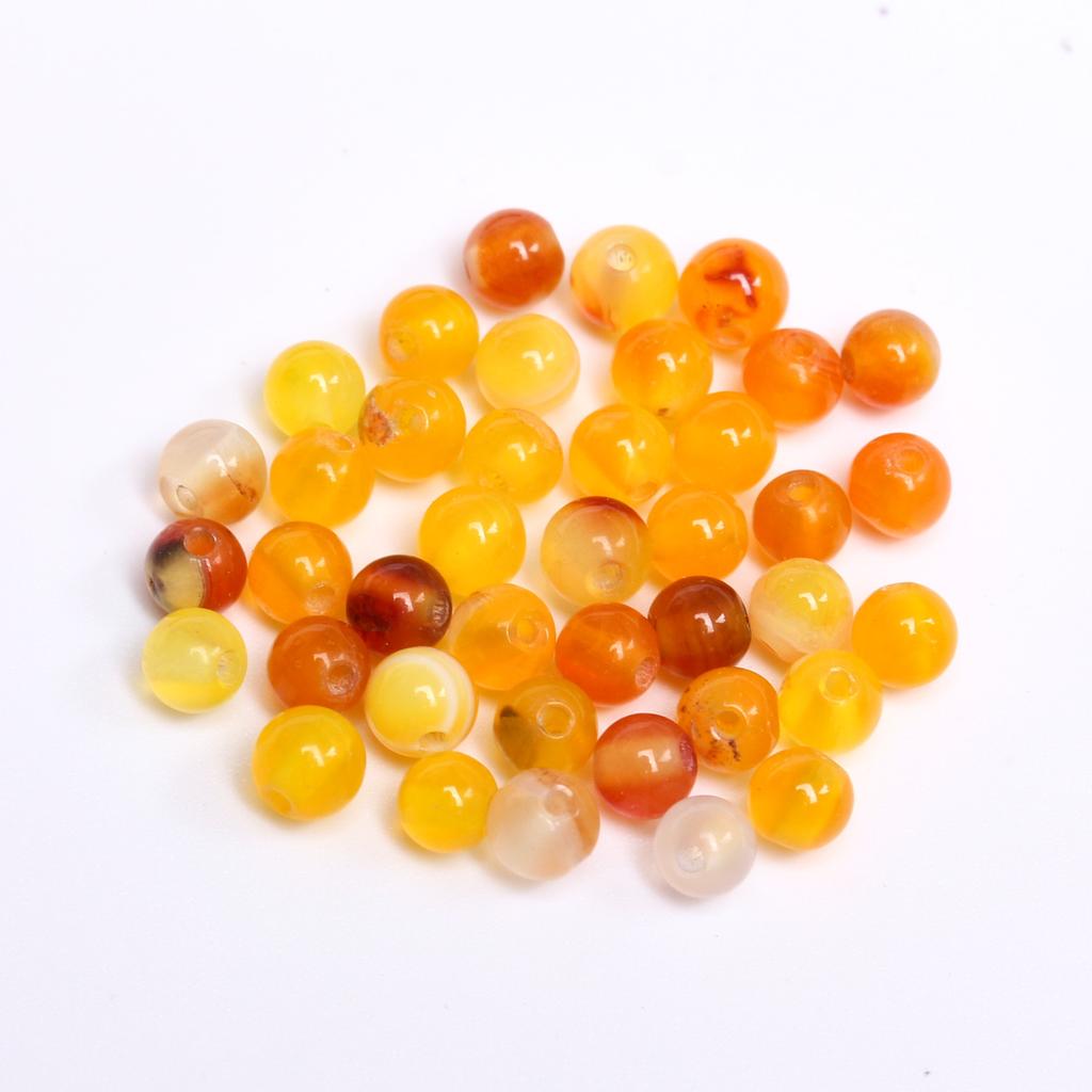 Accessory For Jewelry DIY Stone Stripe Agates Fashion Beads 4/6/8/10/12mm Spacer Beads Mobile Phone Chain 40/30/20/5Pcs Jewelry Making Beads