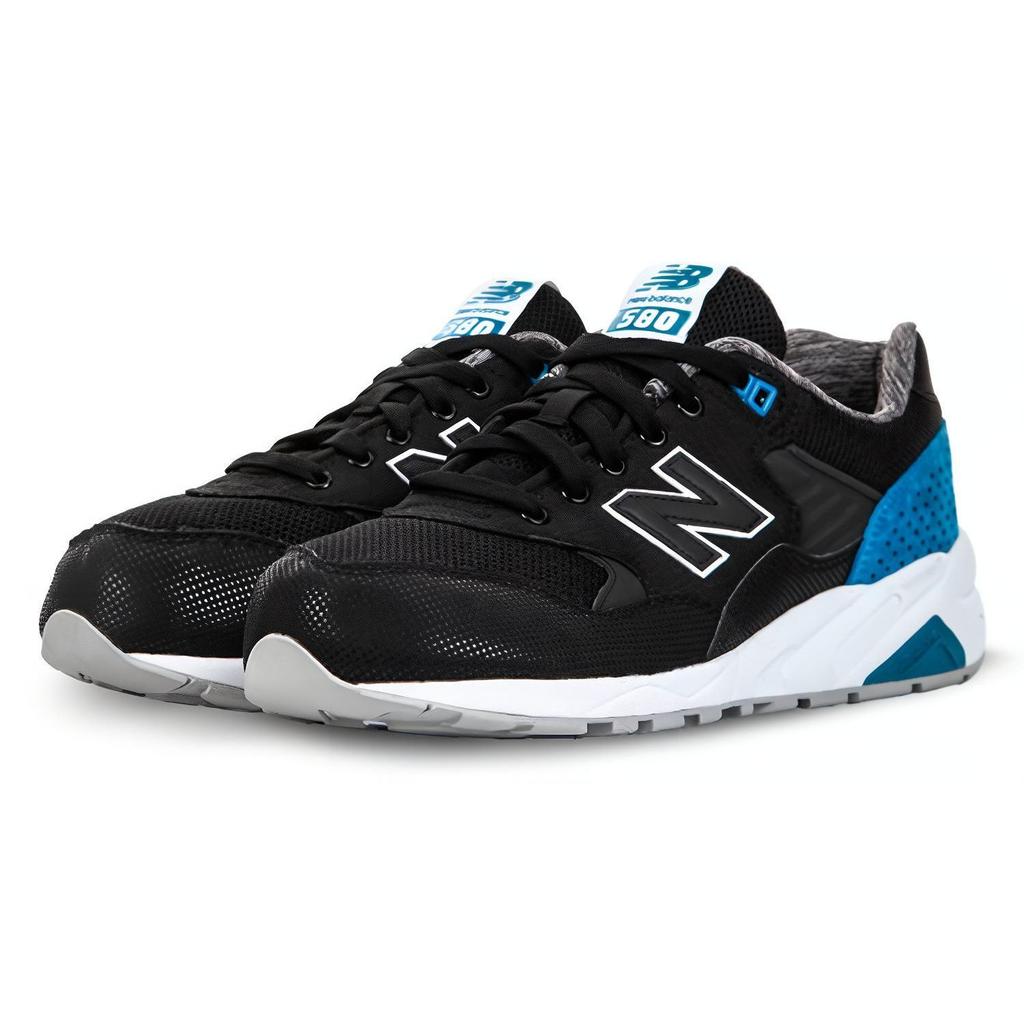 New Balance NB 580 Retro Fabric Low-Top Marathon Running Shoes Unisex Sneaker Black Blue MRT580MN