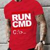 Мужские футболки Run Cmd Computer Programmer футболки забавный подарок на день рождения для мужчины бойфренда мужа лето 2024 футболка с коротким рукавом
