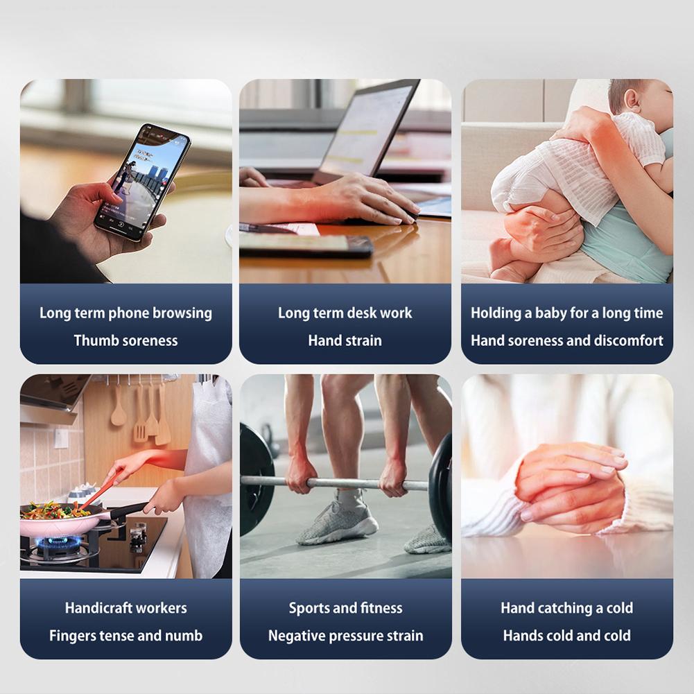 EMS Защита запястья Поддержка запястья Бандаж Умный нагрев Компрессионный бандаж для запястья 5 режимов 9 уровней Массажная обертывание для запястья при тендините