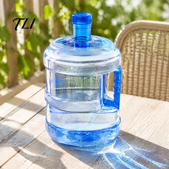 Easy Grip Water Jug Reusable with Handle, Clear PET Refillable Outdoor Carrier Bottle, Portable Storage Container for Home Office And Emergency