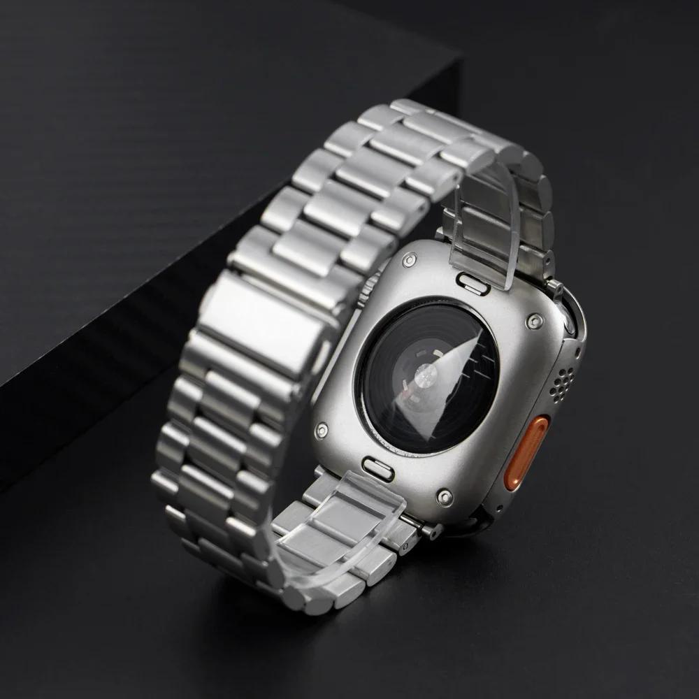 Сменить на Ультра Кейс+Ремешок для Apple Watch 40 мм 44 мм 41 мм 45 мм Металлический Ремешок из Нержавеющей Стали для iWatch Серии Серии 98 7 6 SE 5 4