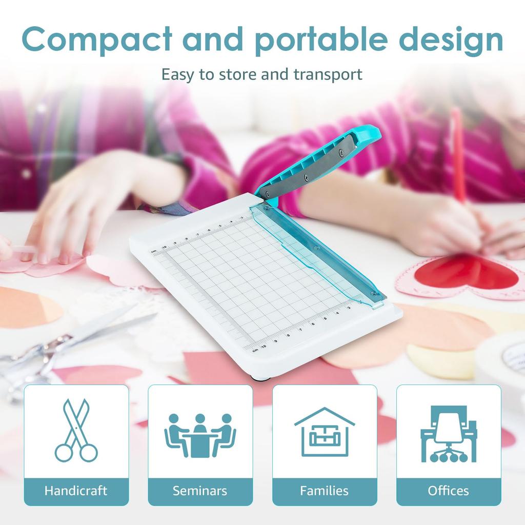 15.5cm Portable Paper Trimmer,Paper Cutter for Craft Card Photo Scrapbooking,Office & School DIY Tool