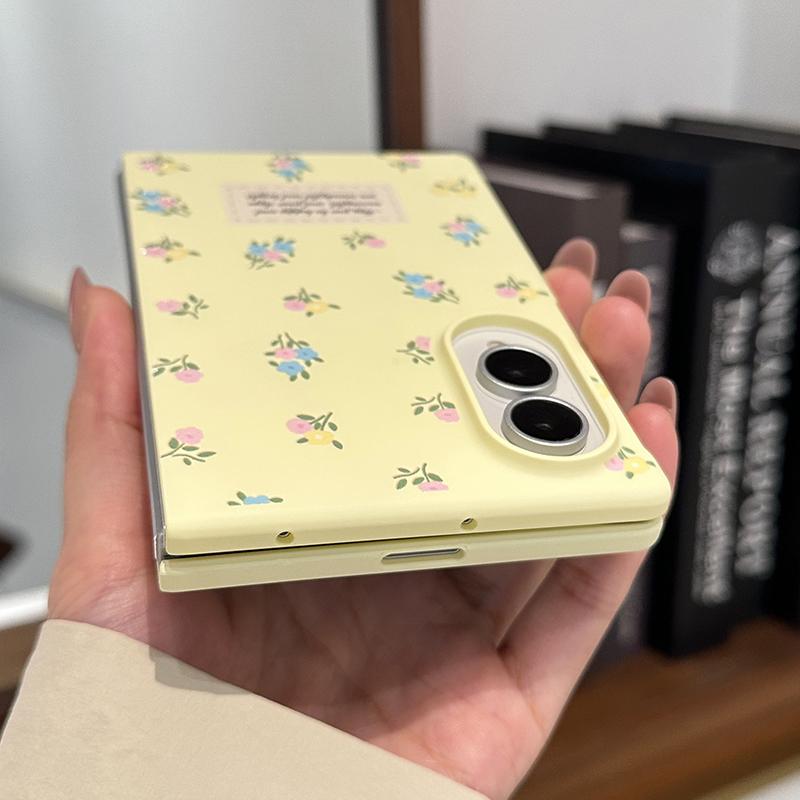 Корейская Цветочная Живопись Милый Чехол Для Телефона Для Samsung Galaxy Z Fold 8 Ultra ZFold8 Чехол с Цепочкой Кавайный Жесткий Чехол Цветочный Funda