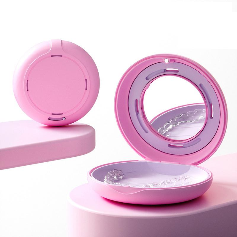 Ортодонтический кейс Стоматологический бокс для ретейнера для невидимых брекетов с зеркалом Защита для рта Хранение зубных протезов Кейс для элайнеров Организация гигиены полости рта