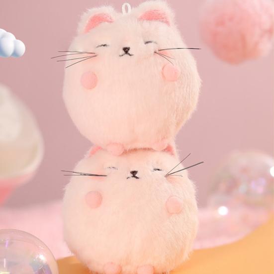 Kawaii плюшевый брелок-подвеска мягкая игрушка-кошка с цепочкой милый мультяшный подарок для детей подростков взрослых