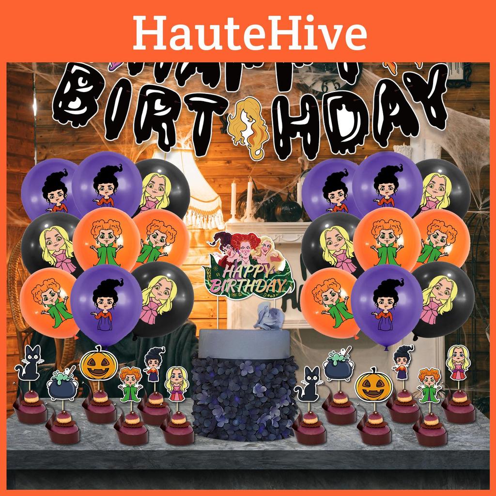 Яркий набор баннеров «Фокус-Покус» на Хэллоуин для украшения вечеринки