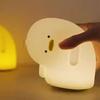 Декор комнаты Силиконовый светодиодный ночник-утка USB-зарядка Мультяшная лампа для сна Регулируемая настольная лампа Спальня