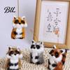 Christmas Tree Raccoon Ornament Cute Plush Doll with Lanyard Soft Fluffy Animal Pendant Non-shedding for Bags Keys Trees Collectible Gifts Kids Adults