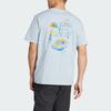 adidas Terrex Ss25 Polygiene Графическая футболка с коротким рукавом и круглым вырезом для занятий спортом на открытом воздухе Мужские топы Синий Желтый JI8326